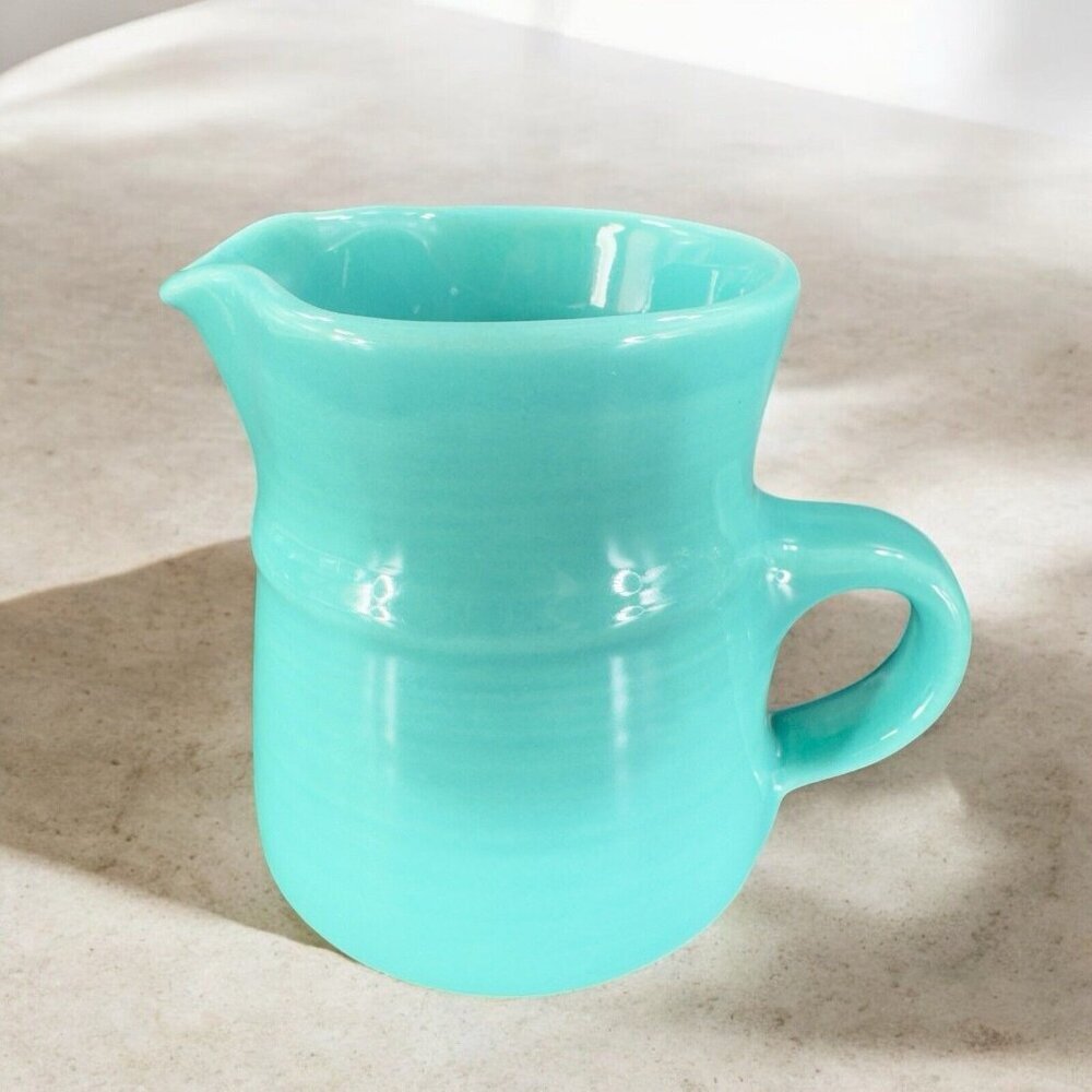 Metlox Poppytrail California Pottery‎ Blue Green Turquoise Small Pitcher Carafe